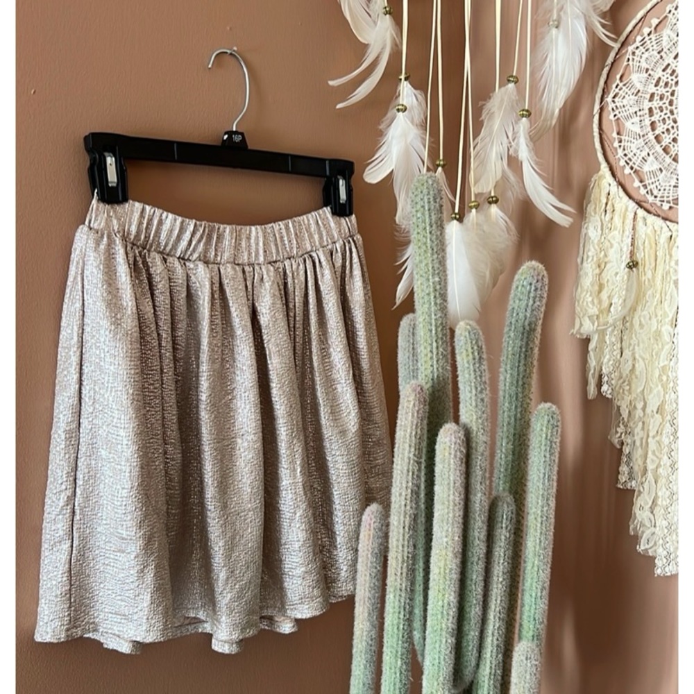 Aeropostale Gold Shimmer Skirt
